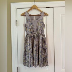 LC Lauren Conrad Purple Floral Dress